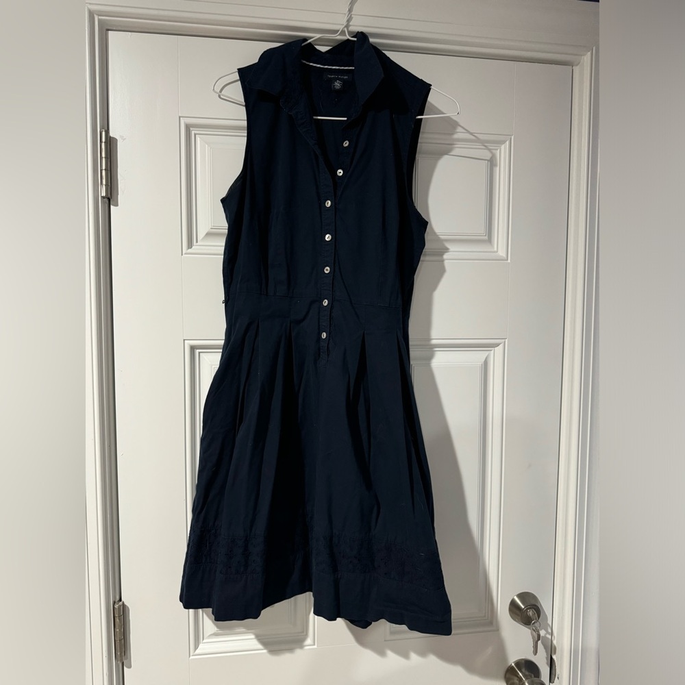 Tommy Button Up Dress with Lace